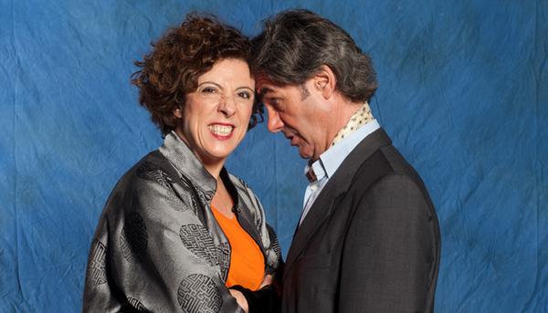I protagonisti di Coppia aperta: Alessandra Faiella e Valerio Bongiorno